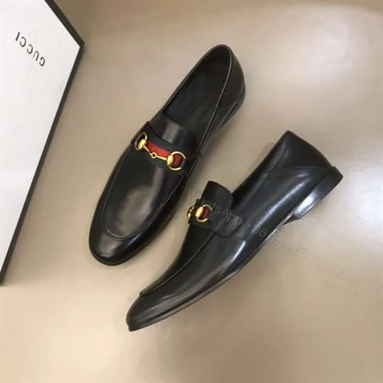 View 5 of GUCCI 10MM LEATHER FOLDABLED LOAFERS W/ WEB – LDG017