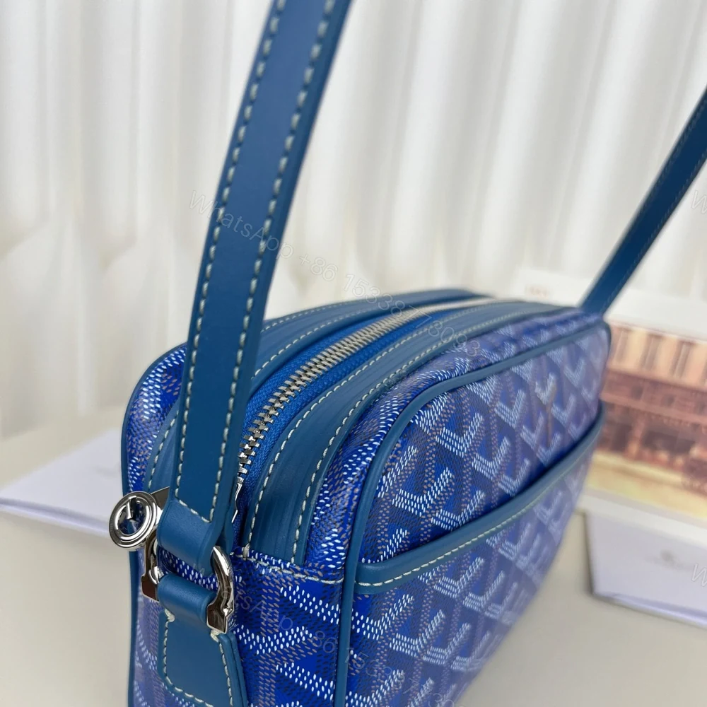 View 4 of 高仿Goyard*CAPVEP6相機郵差包藍色小號免檢版