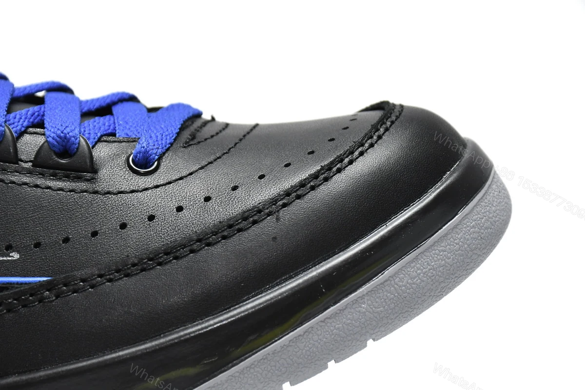 View 11 of Off White x Air Jordan 2 Retro Low SP Black and Varsity Roy DJ4375-004