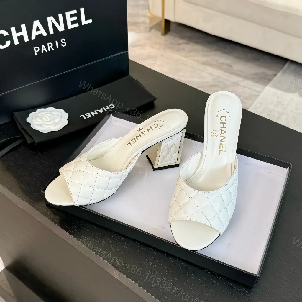 View 8 of White Leather Quilted Mule Sandals: Comfort, Luxe Style