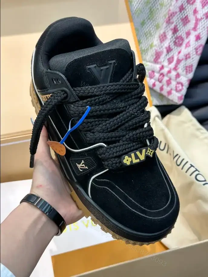 View 7 of LOUIS VUITTON LV TRAINER MAXI SNEAKERS IN BLACK– LSVT332