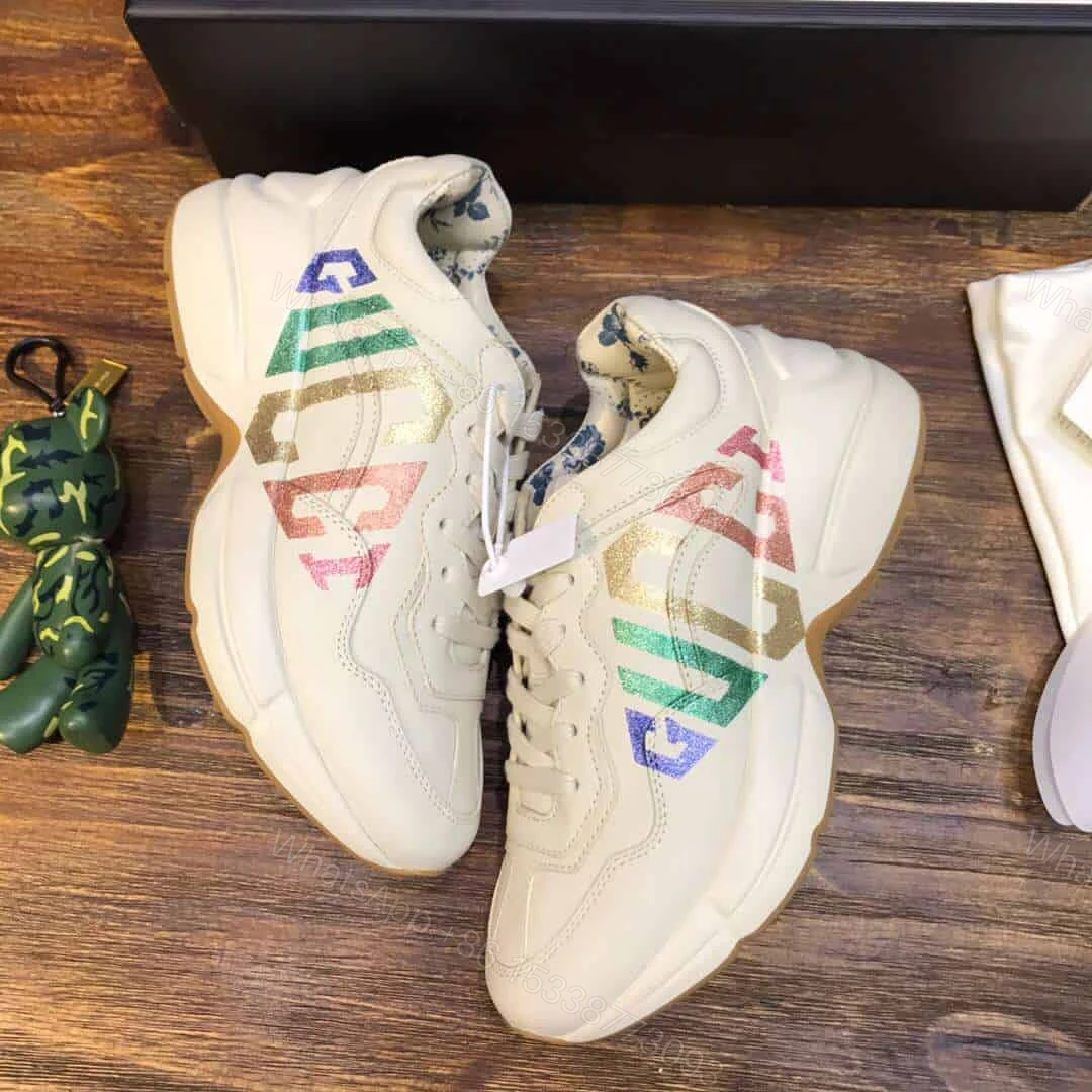 View 4 of GUCCI RHYTON GLITTER SNEAKER