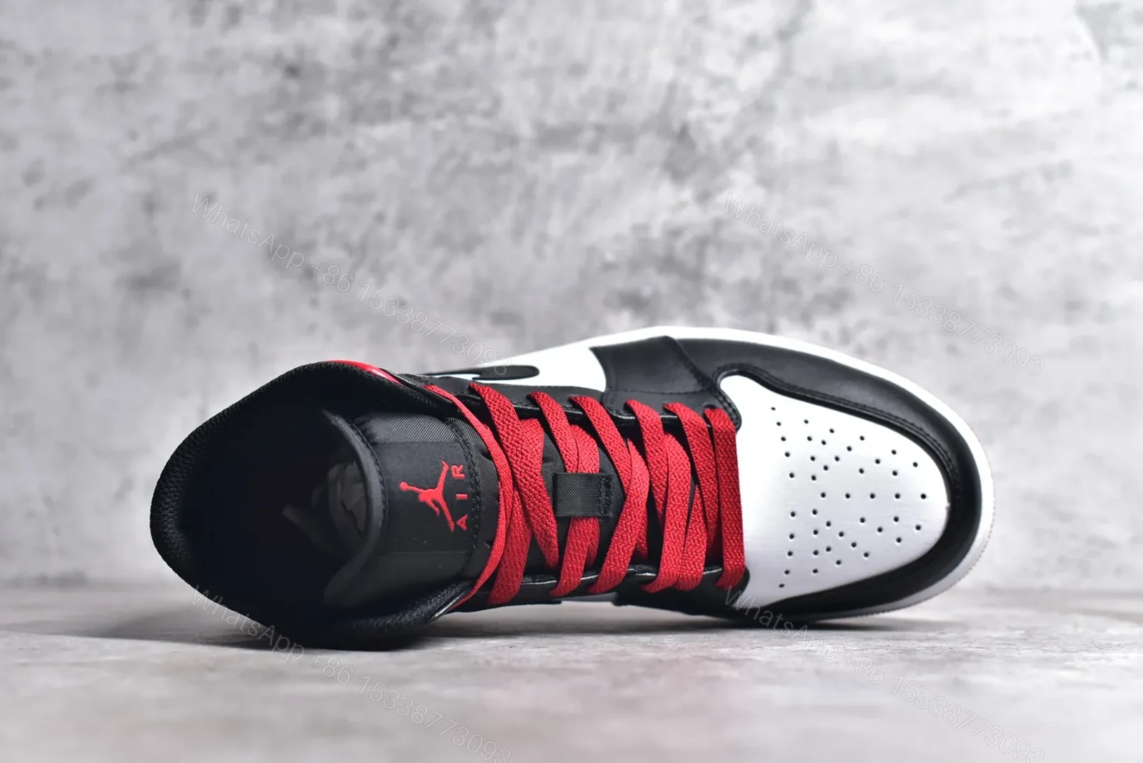 View 2 of Air Jordan 1 Mid Gym Red Black Toe
