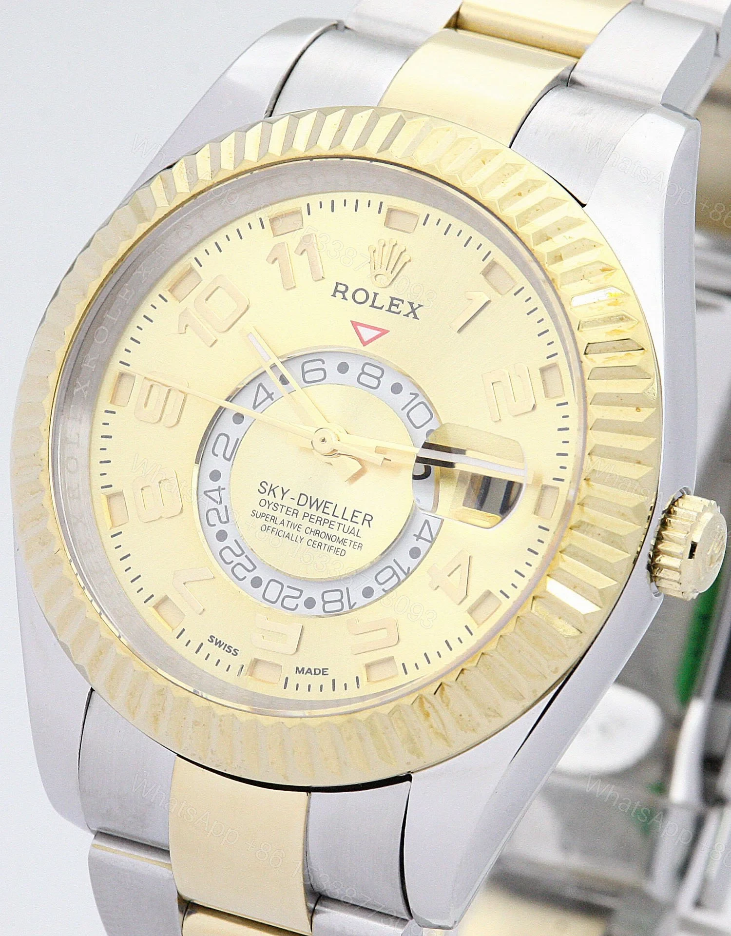 View 3 of Replica Rolex Sky-Dweller Gold Dial 326938