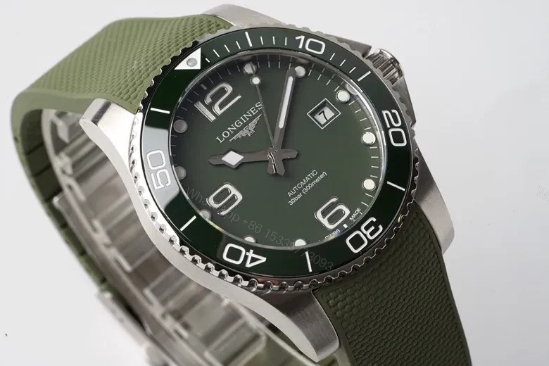 View 4 of Longines Conquest Green Diver Watch Stainless Steel Case Ceramic Bezel Automatic Movement