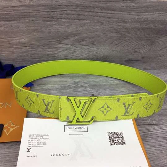 View 2 of LOUIS VUITTON MEN’S INITIALES 40MM REVERSIBLE BELT YELLOW – B128