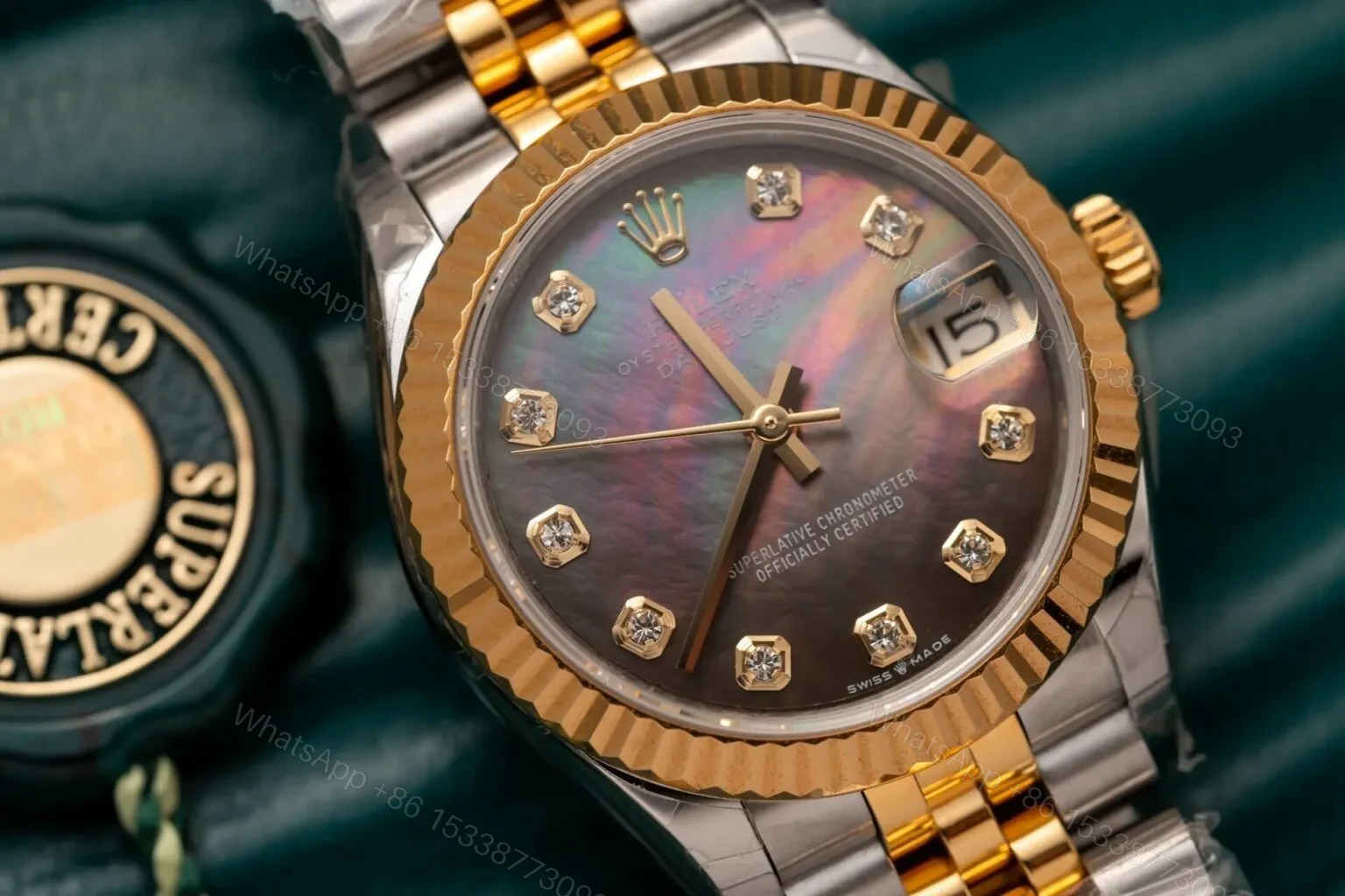 View 5 of Rolex Datejust Black Mother of Pearl Diamond Dial 278273-0024 31 mm