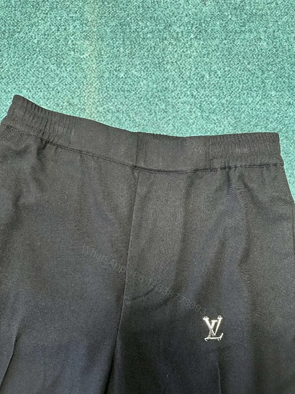 View 10 of Lux Black Tailored Pants with Subtle Monogram, Everyday Style