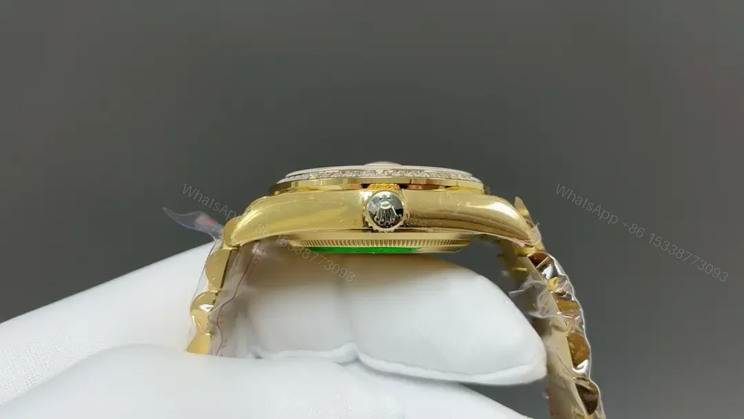 View 4 of Rolex Day-Date 36 128348RBR Diamond Champagne Dial President Bracelet Watch 128348RBR-0026