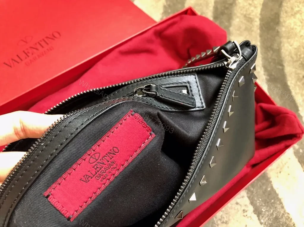 View 4 of Valentino Rockstud Leather Clutch: Day-to-Night Elegance