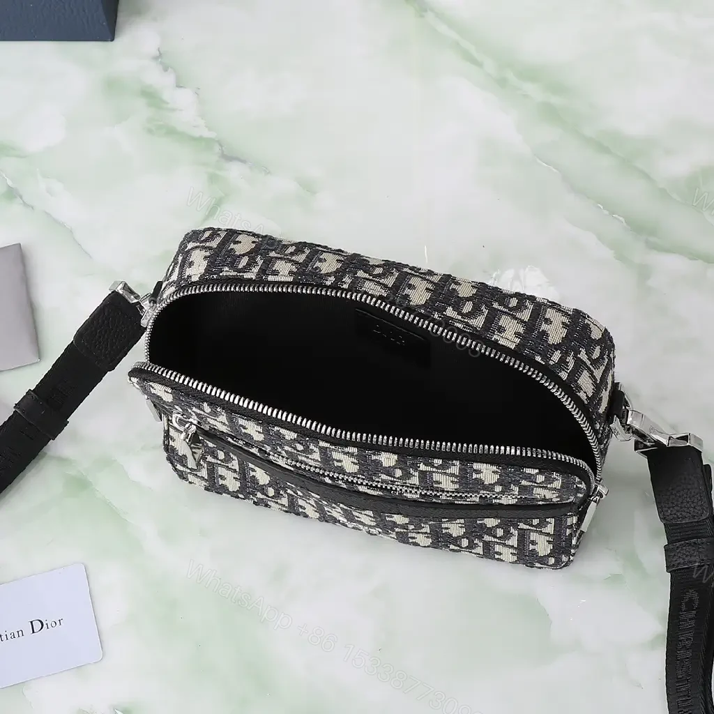 View 5 of Chic Micro-D Dioriac Shoulder Bag: Designer Pattern, Elevated Edge