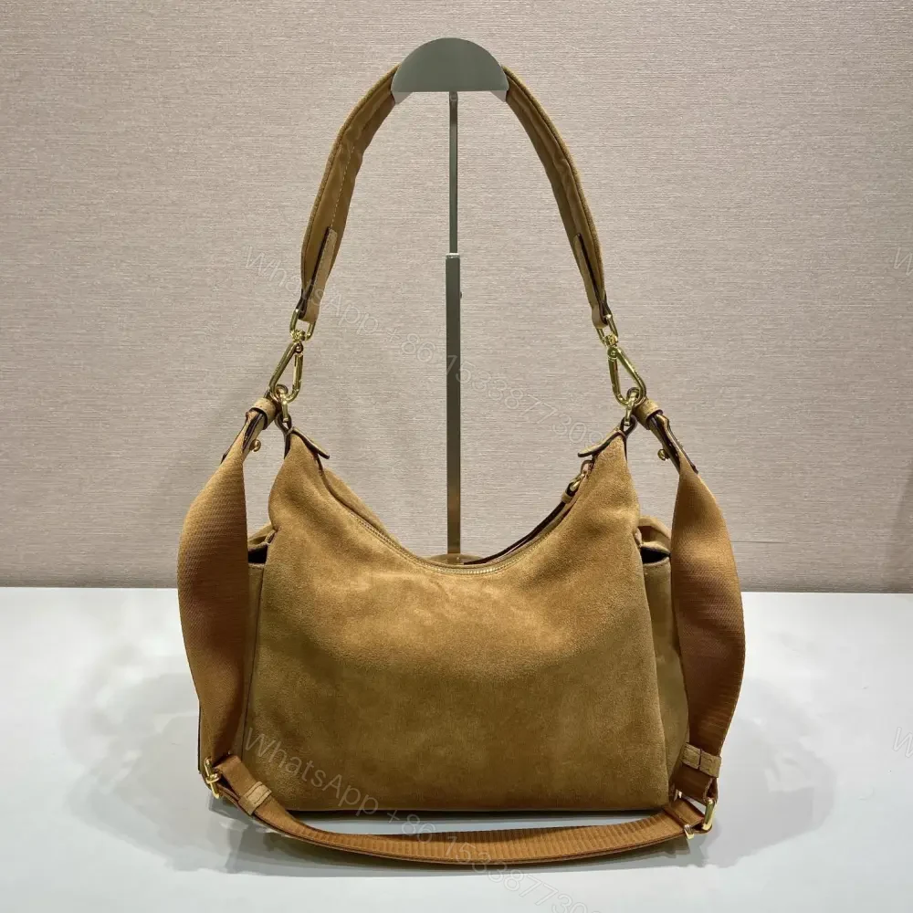 View 2 of 高仿Prada*Explore系列1BC264麂皮單肩包大號棕色免檢版