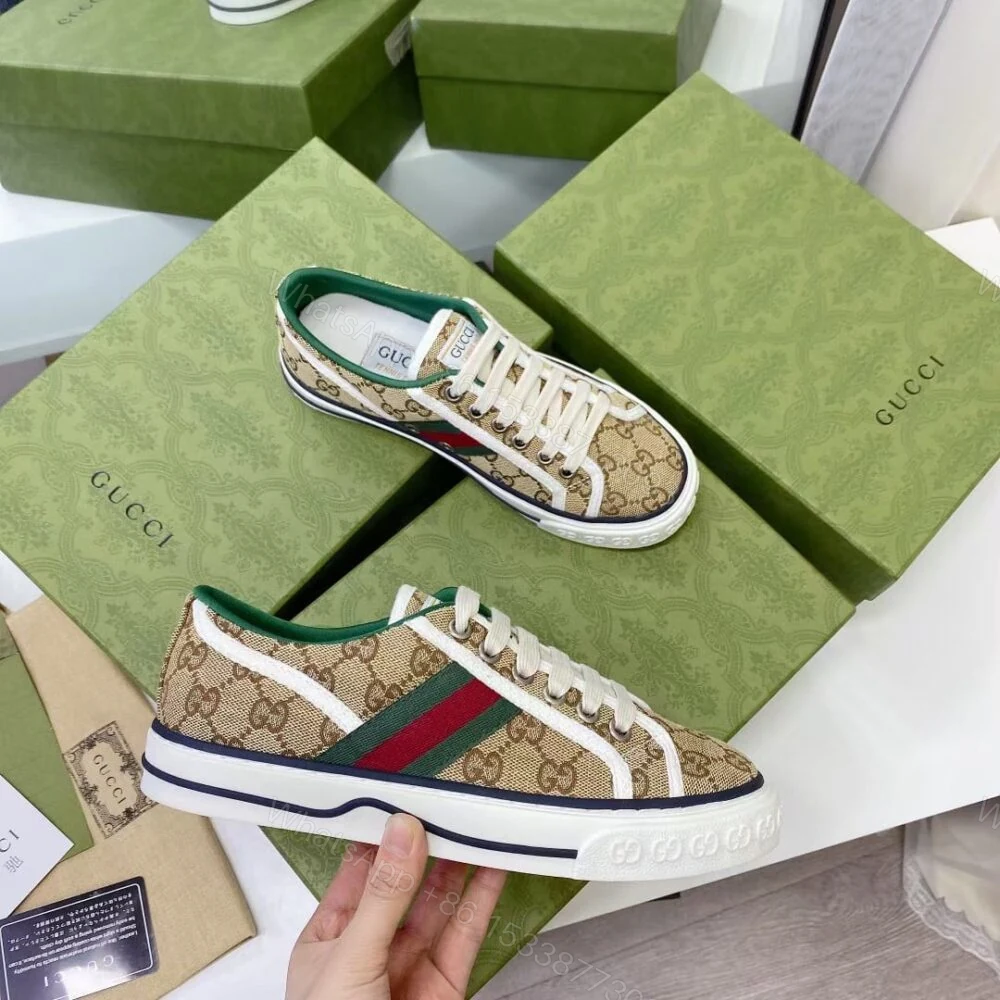 View 6 of Gucci Tennis 1977 Sneaker Beige Abony 606111 HVK20 9766