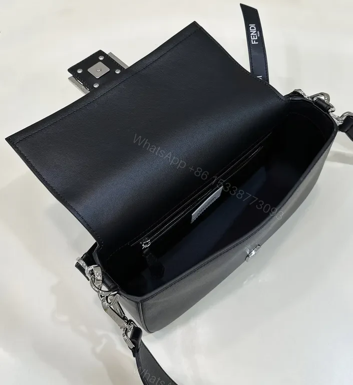 View 8 of Gaguette Bag: Sleek Black Leather Luxury Crossbody Bag