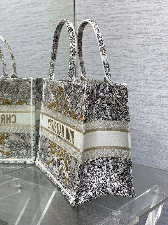 View 3 of Chic Patterned Tote: Dior-Inspired Luxury Carryall