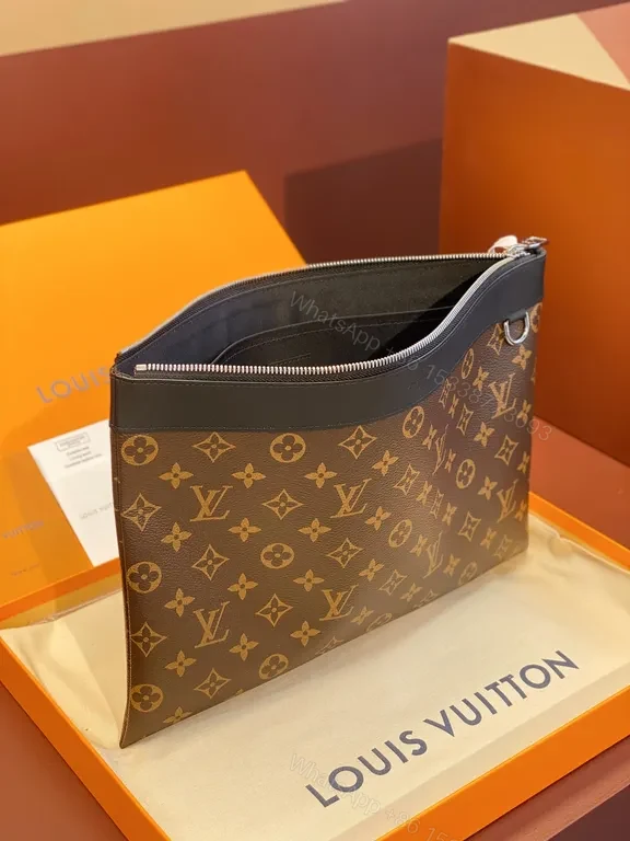 View 6 of Bold Monogram LV Clutch: Luxe, Versatile Evening Essential