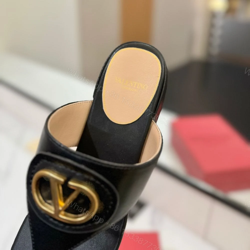 View 8 of Valentino Garavani Vlogo Signature Sandals Black