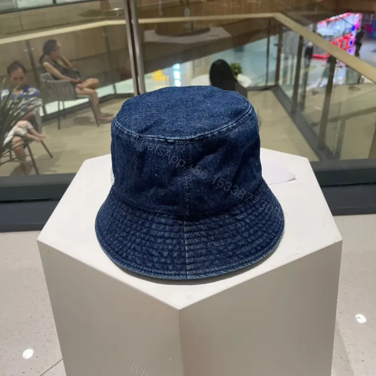 View 7 of Denim Bucket Hat: premium Miu Miu logo, casual luxe