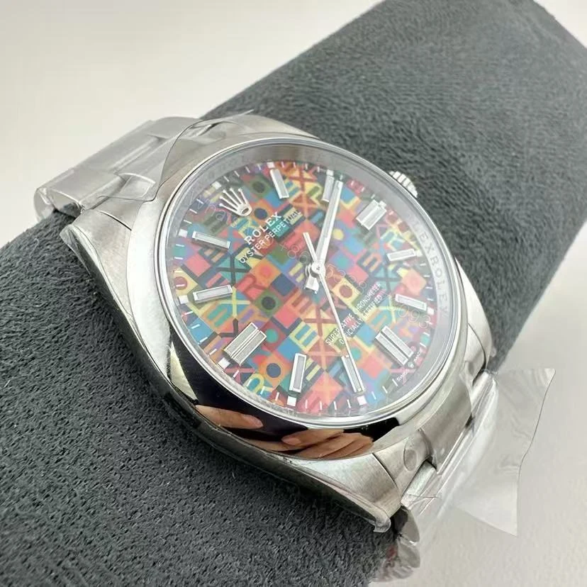 View 7 of Super Clone Rolex Oyster Perpetual 36mm Multicolored Motif Dial 2026 – 126000