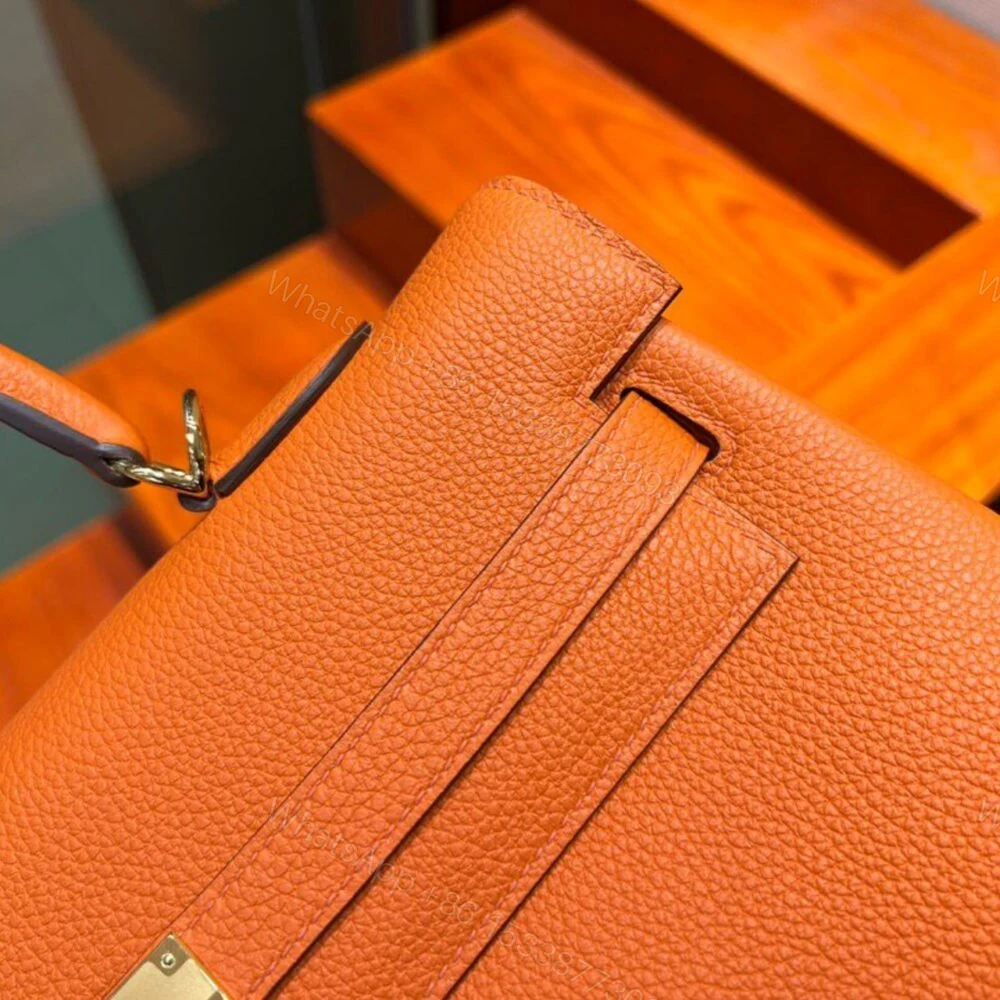 View 4 of Hermes Kelly Gold Hardware Orange Epsom 35Cm