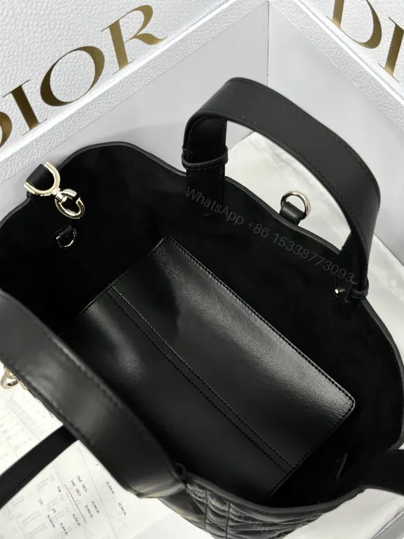 View 8 of Chic Quilted Satchel in Black Leather with Gold Hardware