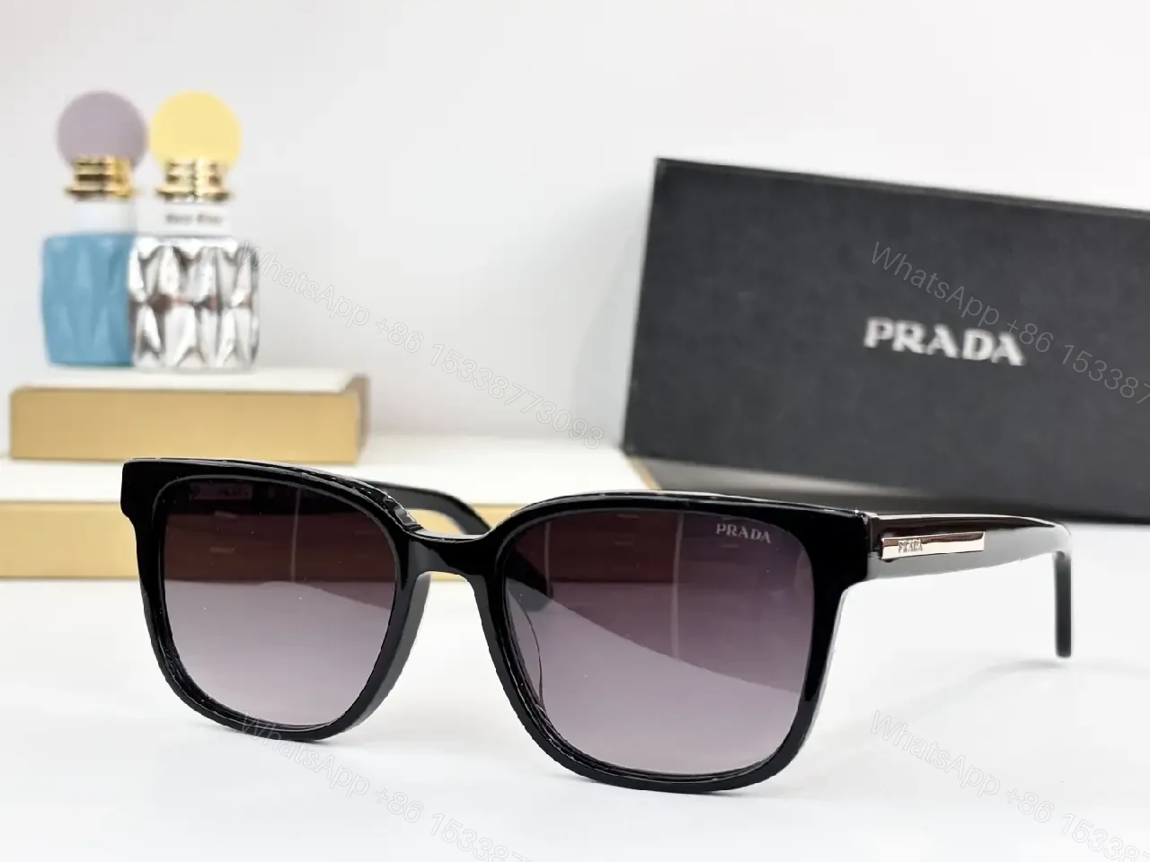 View 9 of Bold-Frame Acetate Sunglasses: Modern Luxury, UV Protection