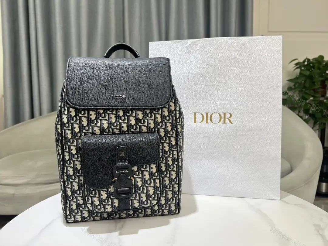 Compact Monogram Backpack: Black Leather Trim, High-Cabinet Style, All-Day Comfort — view 1