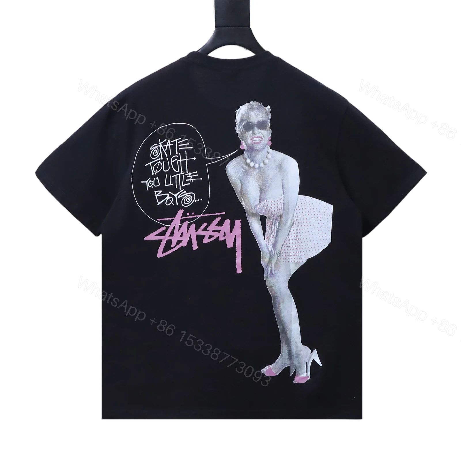 View 10 of Stussy Monroe Print Short Sleeve Shirt black