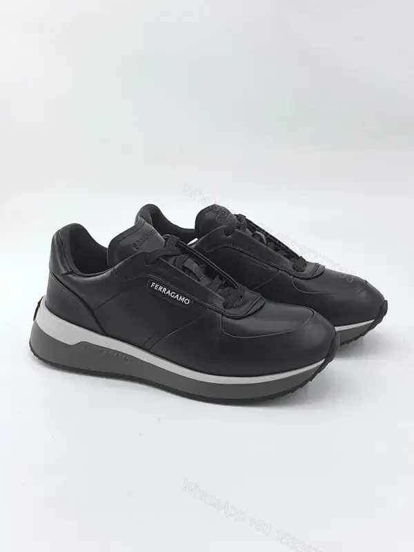 Minimalist Black Leather High-Top Sneakers with Cushioned Comfort — view 1