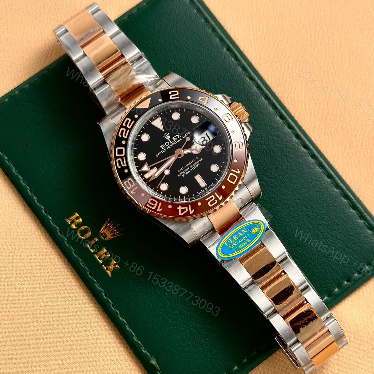View 2 of Replica Rolex GMT-Master Black Dial 126711CHNR Root Beer