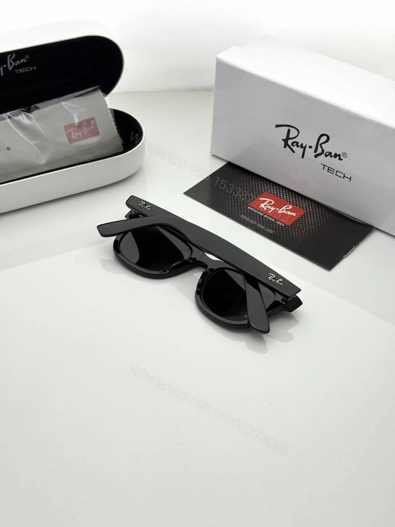 View 3 of First Copy Ray-Ban 2140 Black Shining Sunglasses UV Protected Premium Quality
