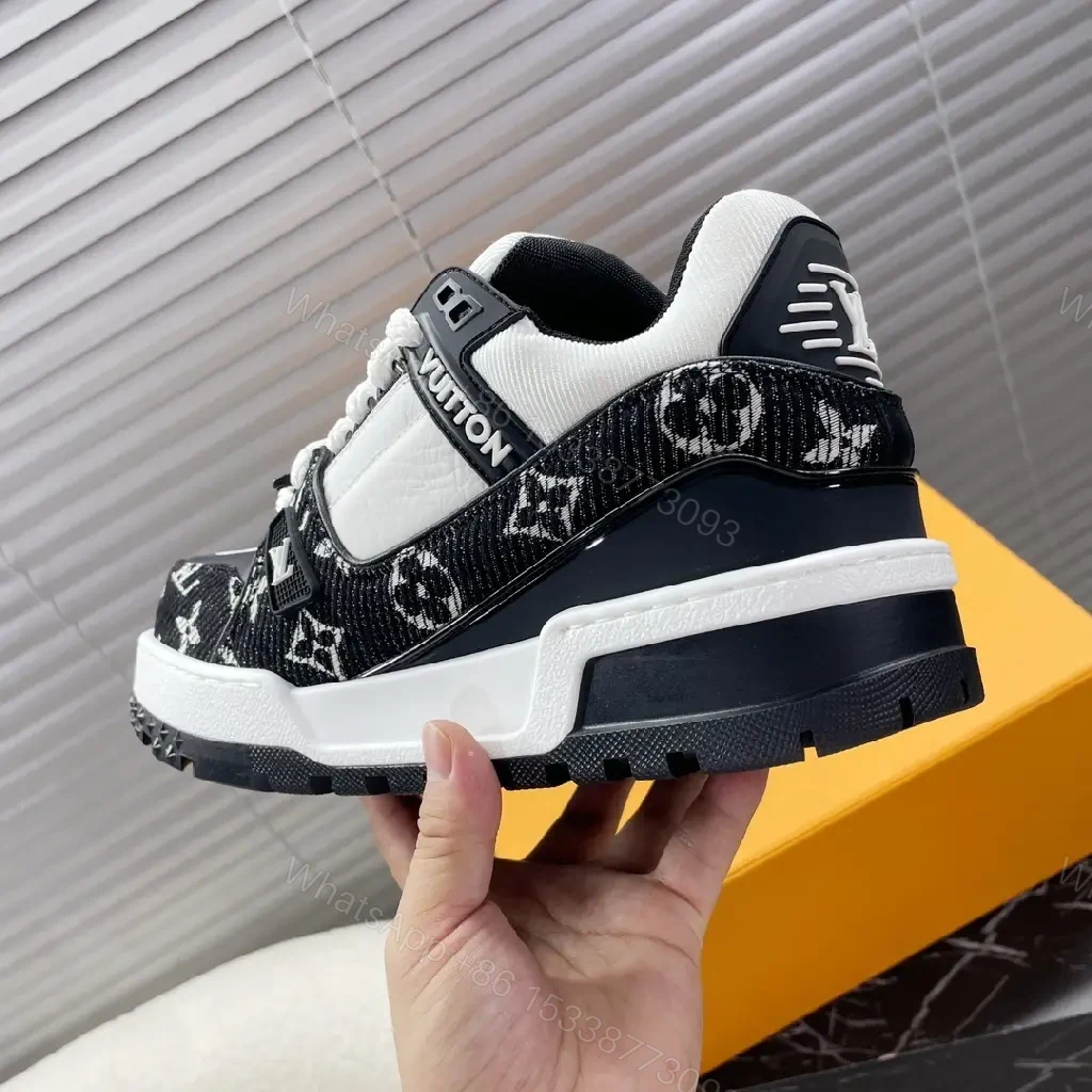 View 3 of Lux Monogram Hybrid Sneakers: Bold Street Style