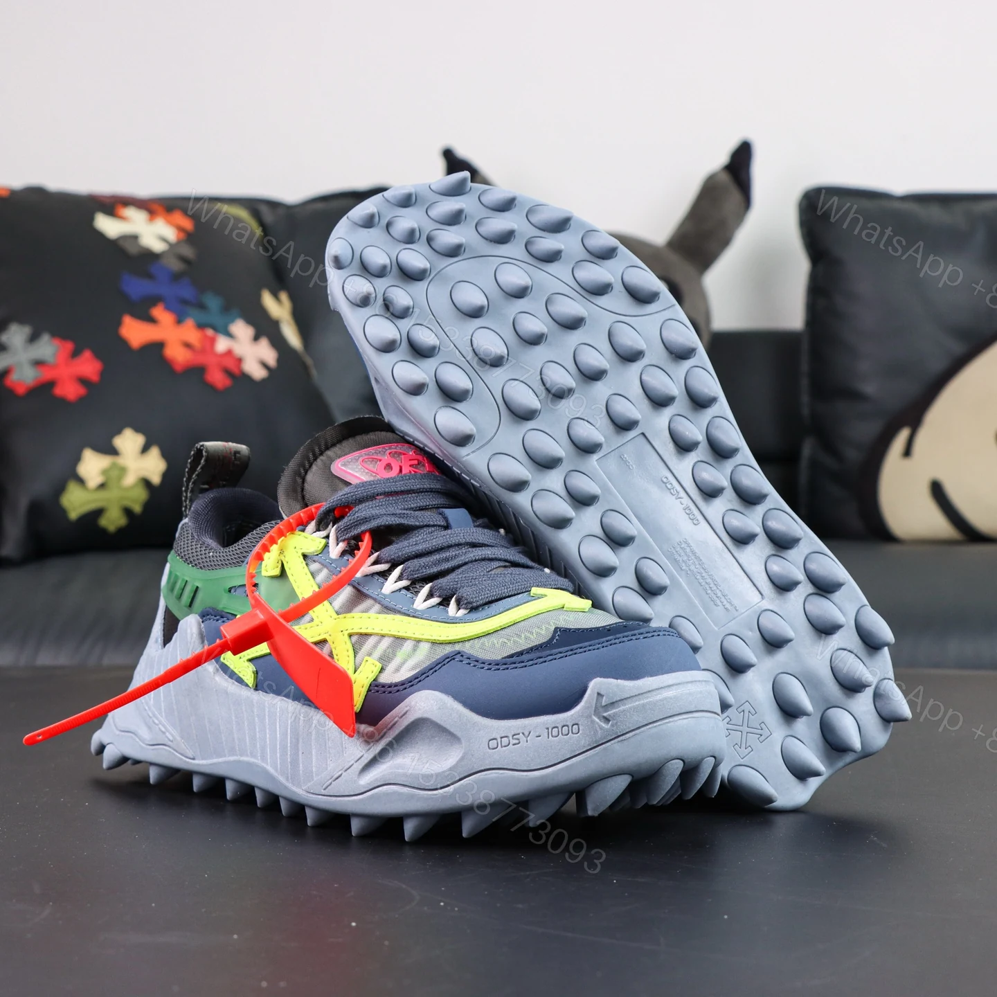 View 3 of Off White ODSY 1000 Yellow Blue Reps