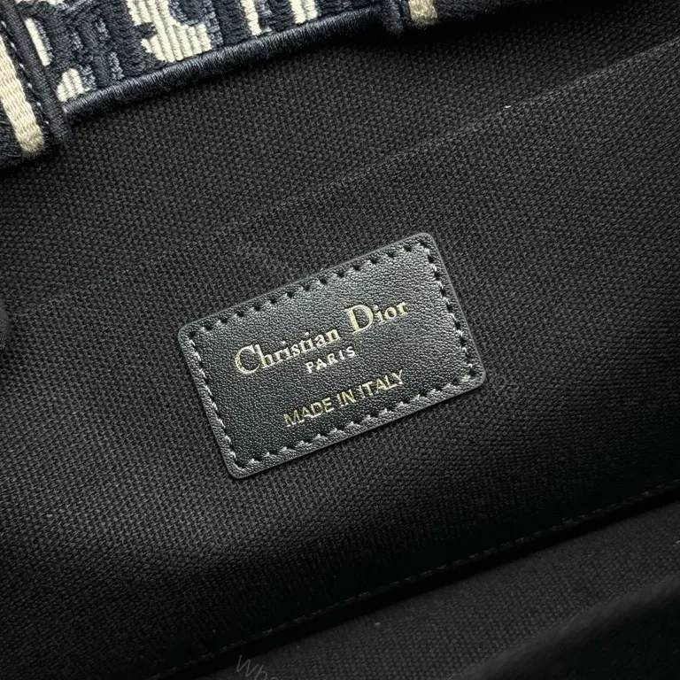 View 9 of Chic Canvas Dior-Style Mini Tote with Bold Stripes