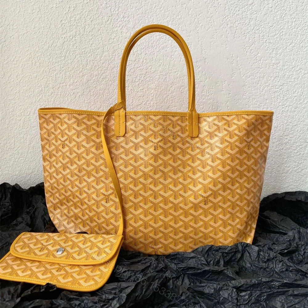 高仿Goyard*STLOUIB滿印Tote購物袋黃色中號免檢版 — view 1