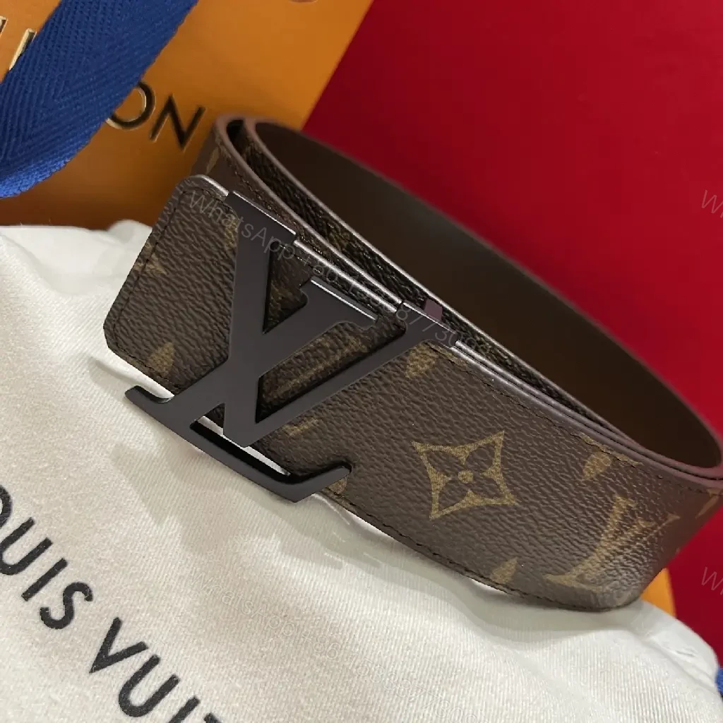 View 10 of Elegant Monogram Leather Belt: Durable Luxury Accessory