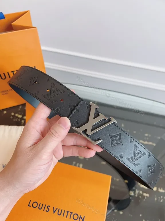 View 7 of Lux Grip Belt: Monogram Leather, LV Buckle, Timeless Style