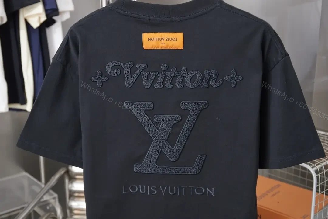 View 4 of Dark Luxury T-Shirt with Embroidered Logo - Premium Everyday Tee