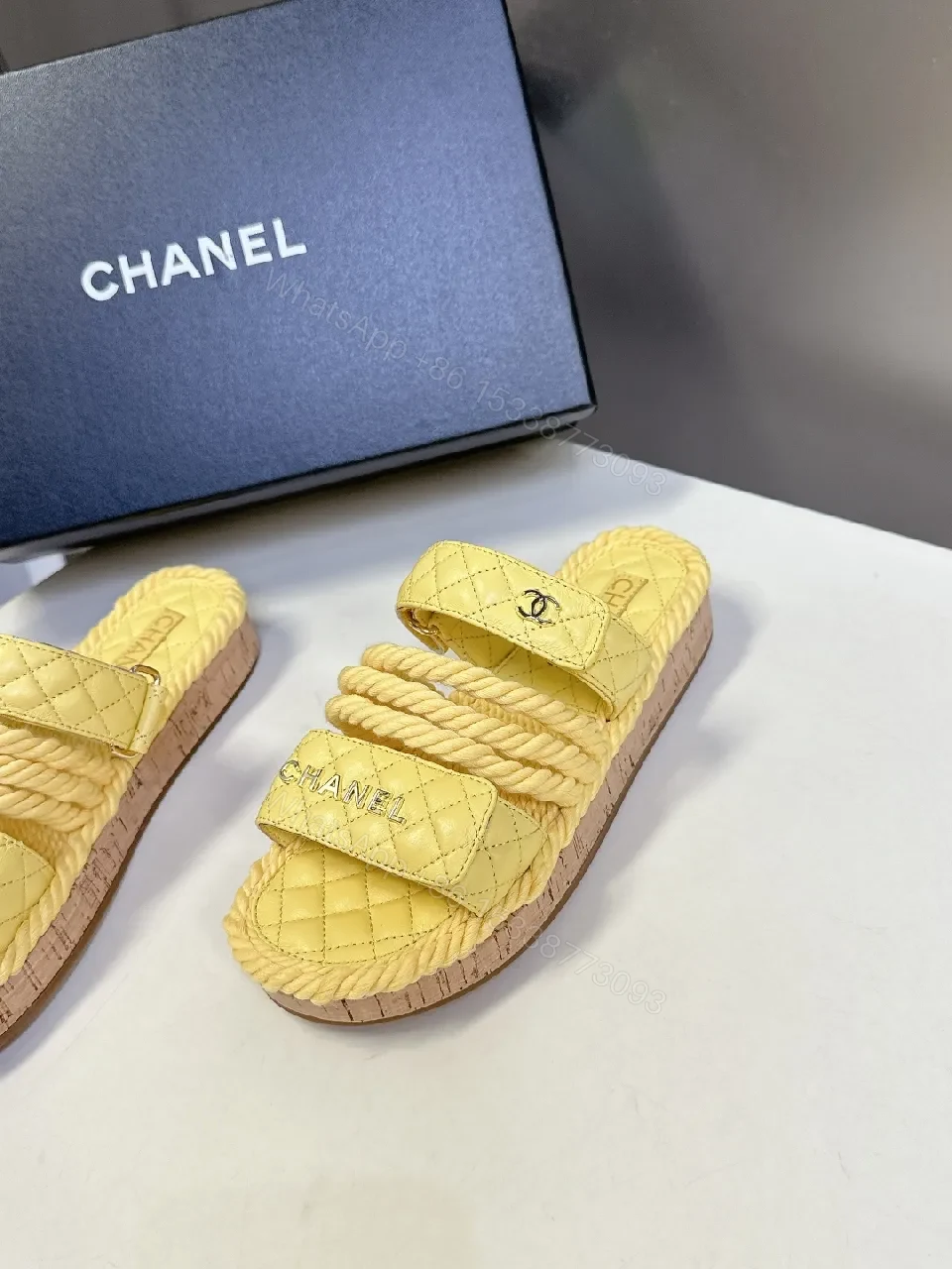 View 6 of Sunny Quilted Rope Slip-Ons - Casual Luxe Sneakers