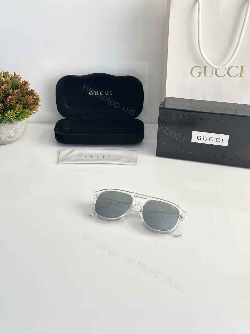 View 4 of First Copy Gucci 0525 Water Silver Mercury Sunglasses