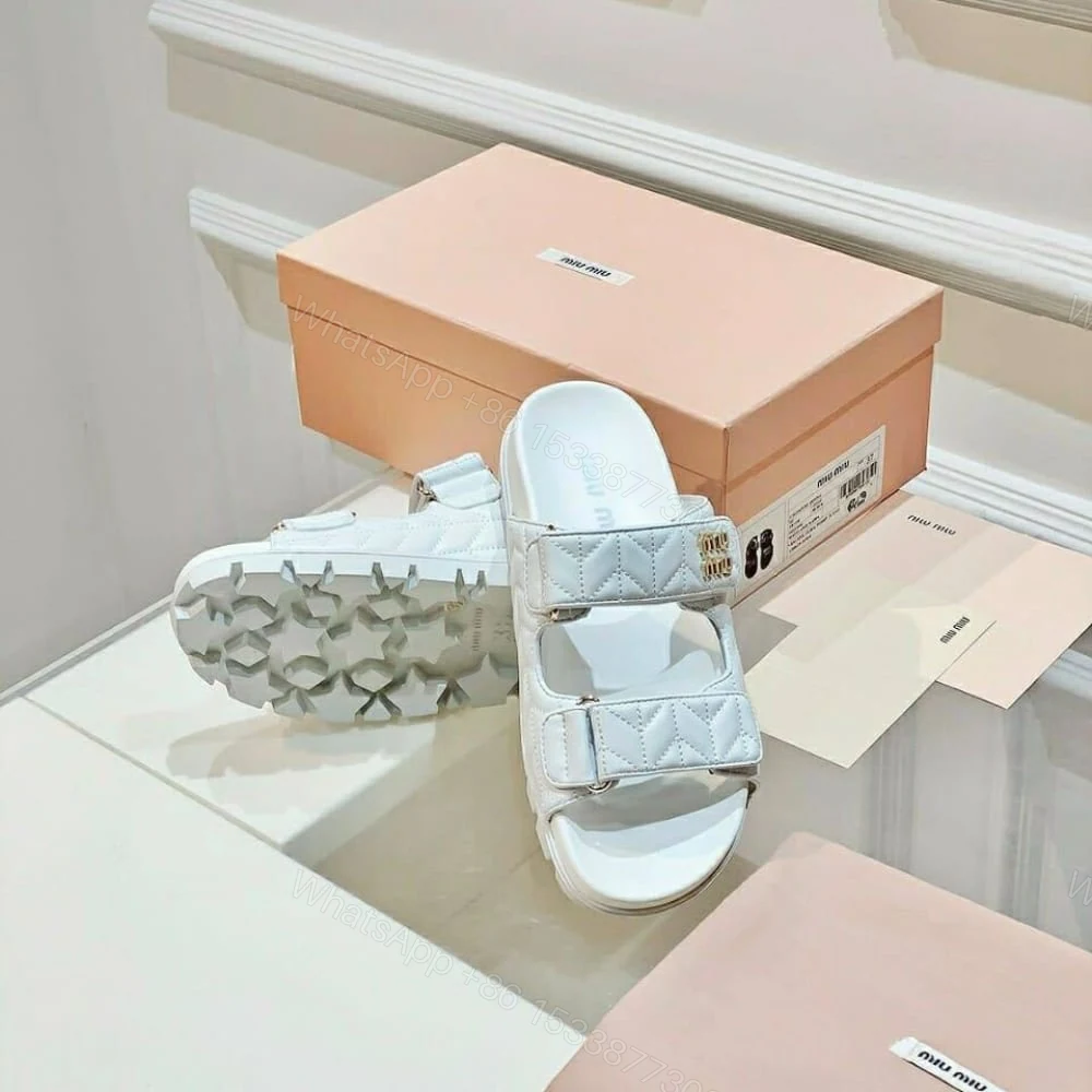 View 5 of MIUMIU MATELASSE NAPPA LEATHER SLIDES WHITE