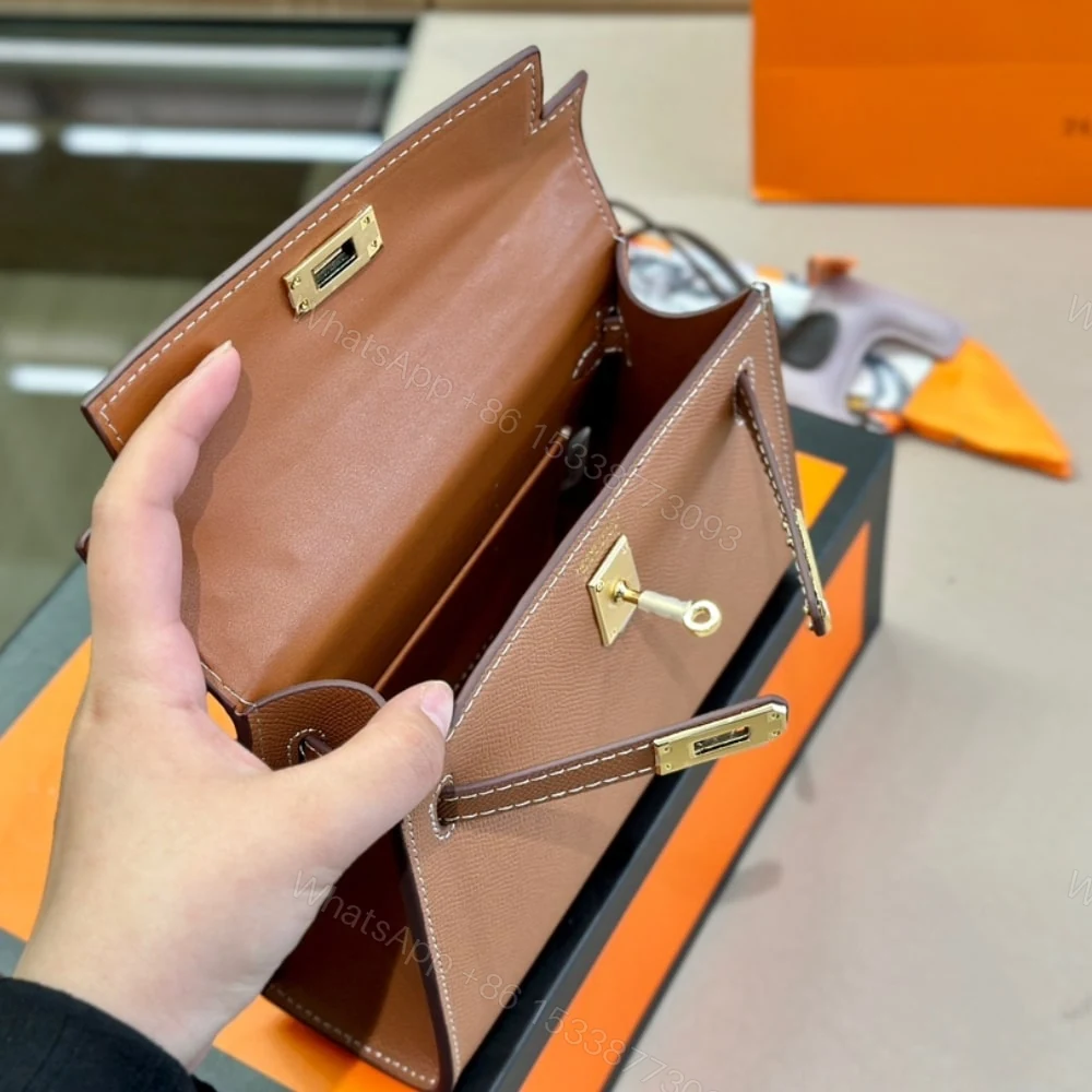 View 6 of Hermes Kelly Mini Epsom Handbag Brown 19Cm