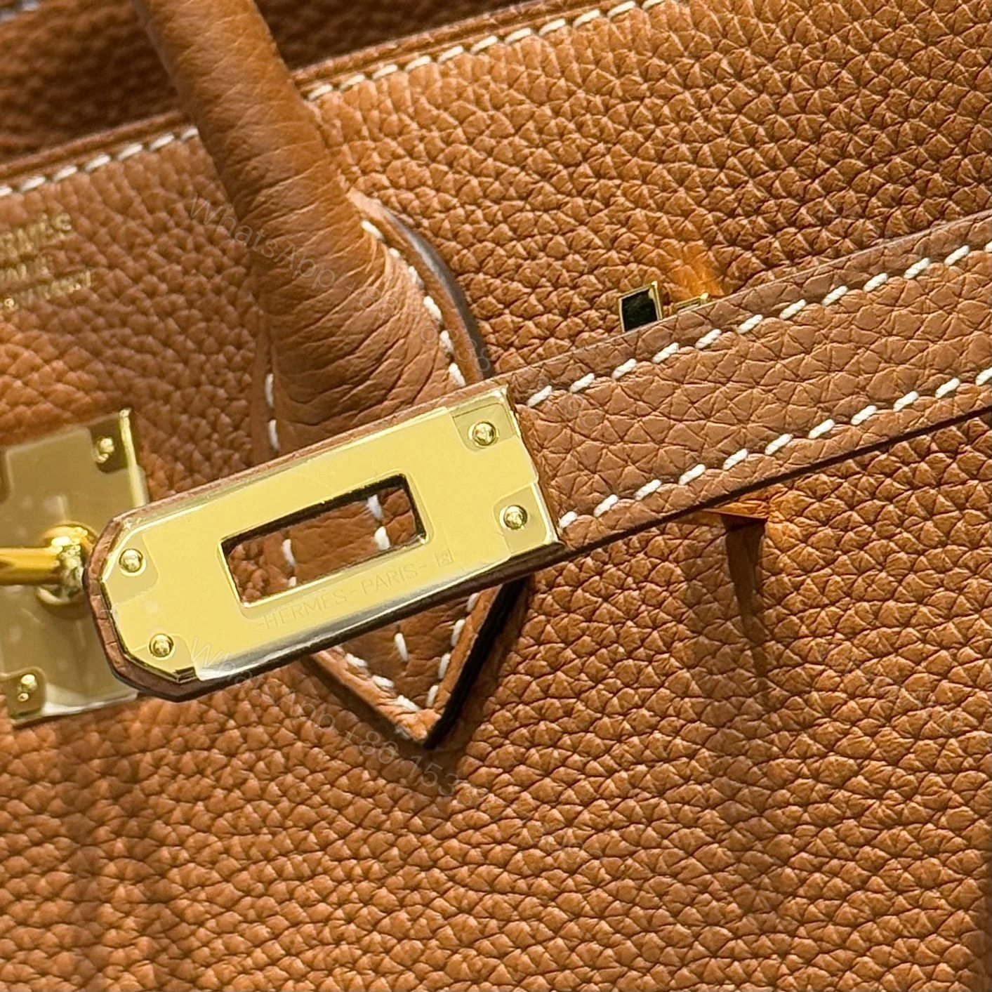 View 4 of HERMES 25S MEDIUM BIRKIN 25 IN BURNT ORANGE CALFSKIN GOLD HARDWARE