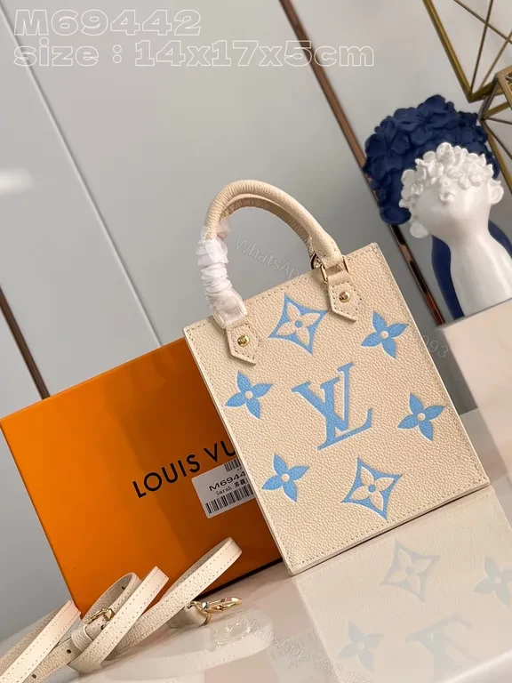 Blue Monogram Calfskin Mini Top-Handle Bag - LV Chic Luxury — view 1