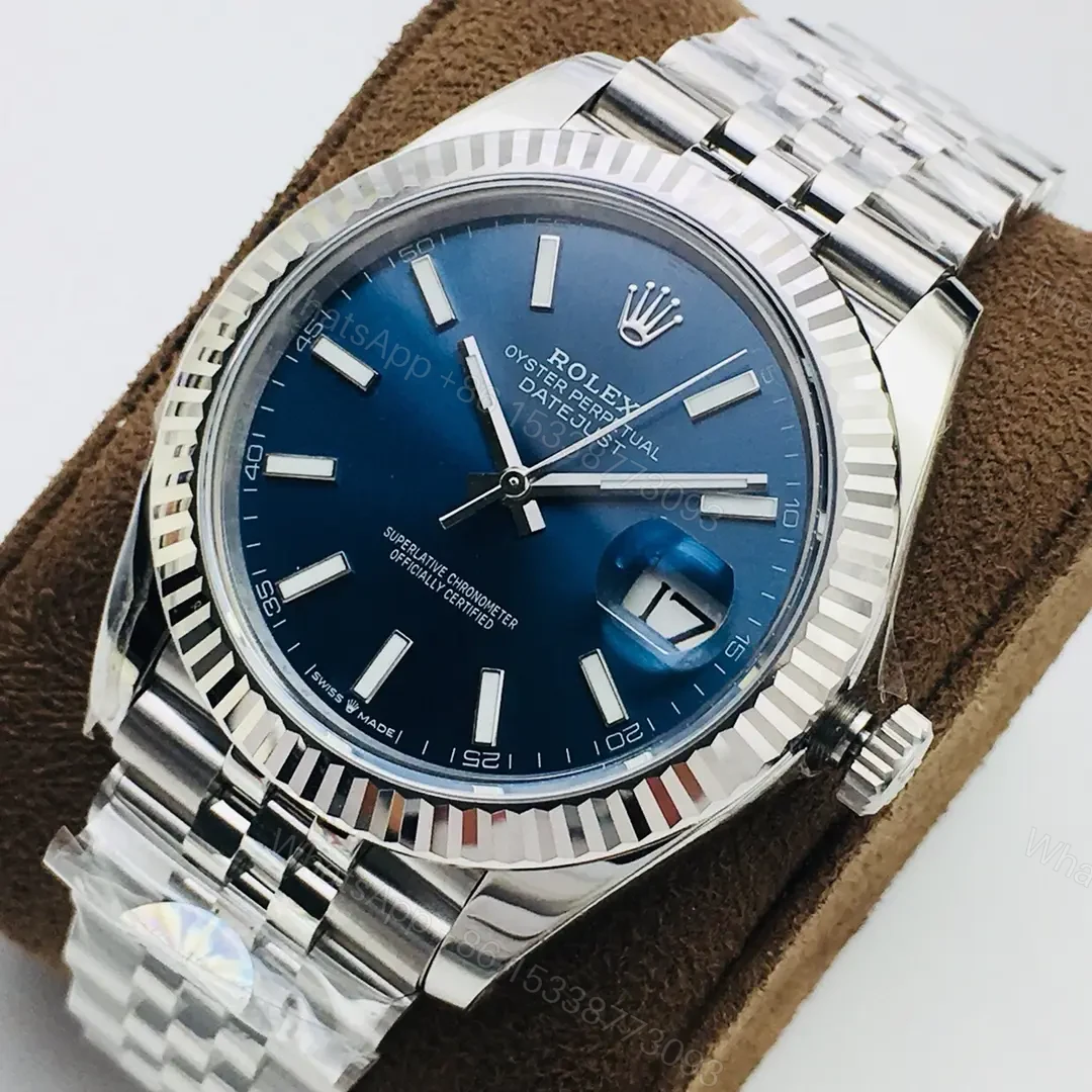 View 3 of Rolex Datejust 41 Blue Dial Stainless Steel Jubilee Watch 126334-0002