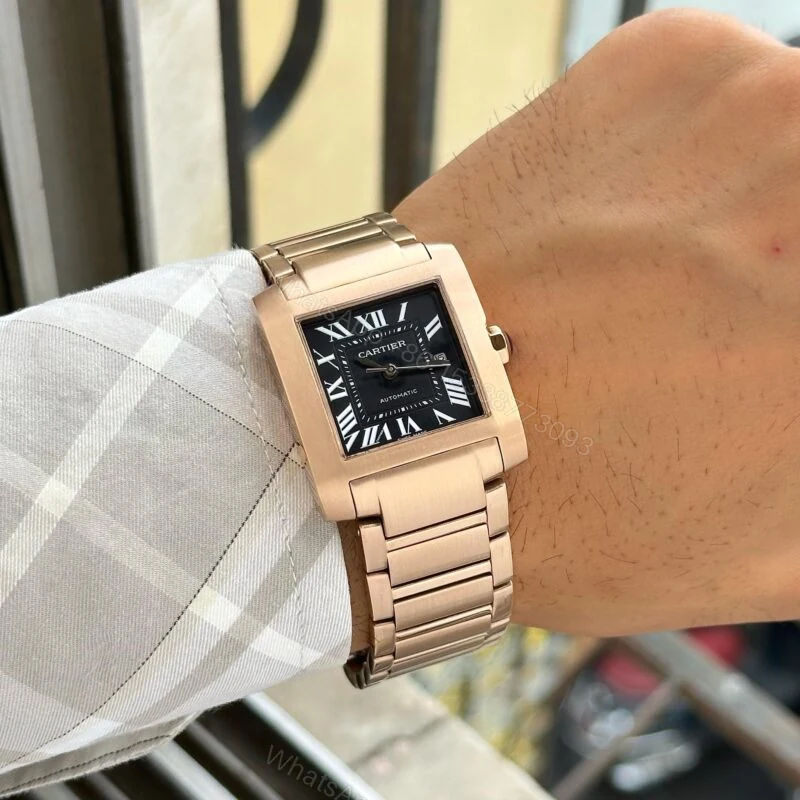View 4 of Cartier Tank Francaise Rose Gold 38MM Automatic