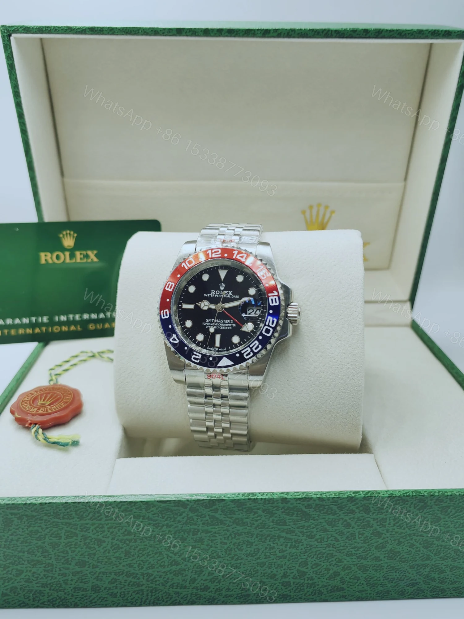 View 3 of Rolex GMT Master II Pepsi Oyster Stainless Steel Watch
