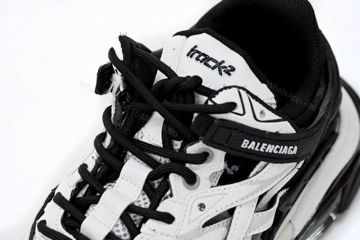 View 3 of Balenciaga Track 2 Sneaker Black And White 568614 W2GN3 1090