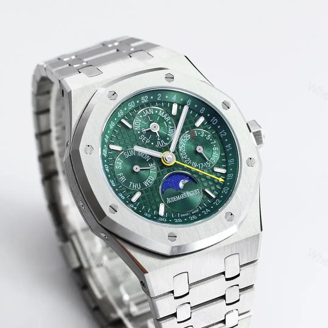 View 2 of Audemars Piguet Royal Oak Perpetual Calendar Watch – Green Dial, Stainless Steel Case, 41mm