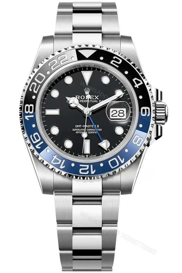 Rolex Super Clone Watches 1:1 Batman GMT-Master II 126710BLNR DD3285 Oyster — view 1